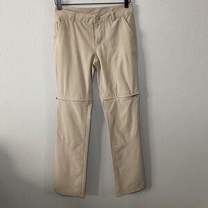 North Face Convertible Pants Womens Size 0 Khaki Shorts Hiking